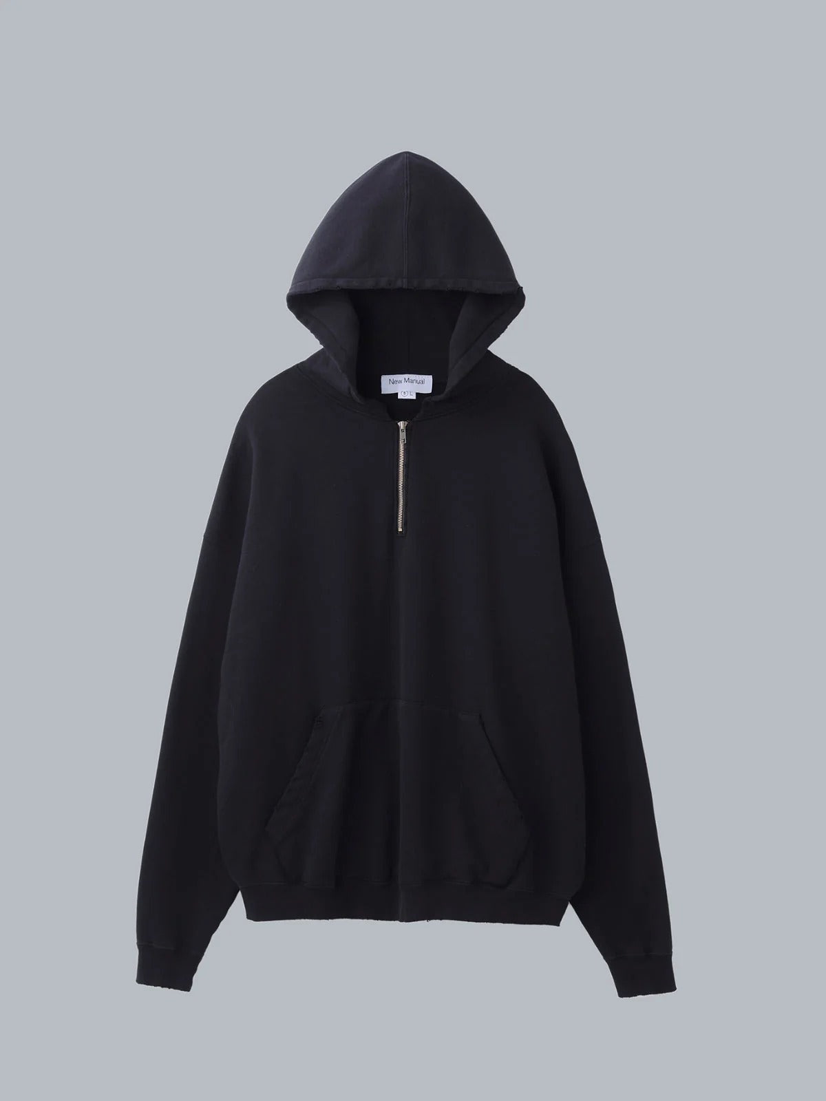 New Manual 26AW VINTAGE WASHED HALF ZIP HOODIE