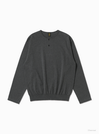 BATONER 26AW BLOWSING HENRY NECK LONG SLEEVE T-SHIRT