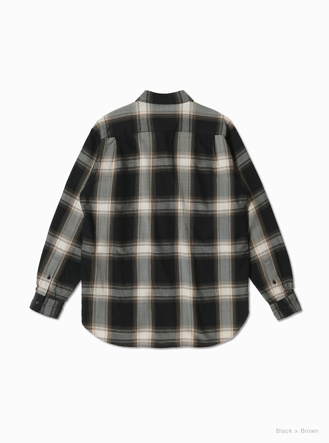 BATONER 26AW  OMBRE CHECK REGULAR COLLAR SHIRT