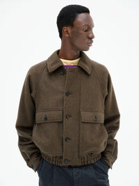 AURALEE 26AW HAIRY WOOL MOHAIR CHAMBRAY BLOUSON