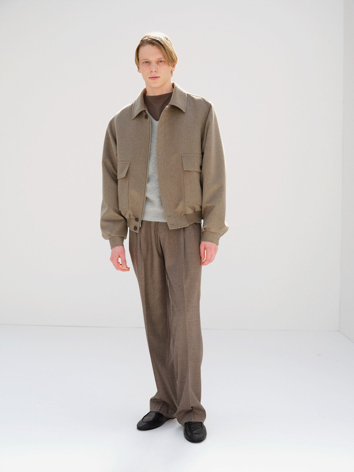 AURALEE 26AW CASHMERE MOLESKIN ZIP BLOUSON