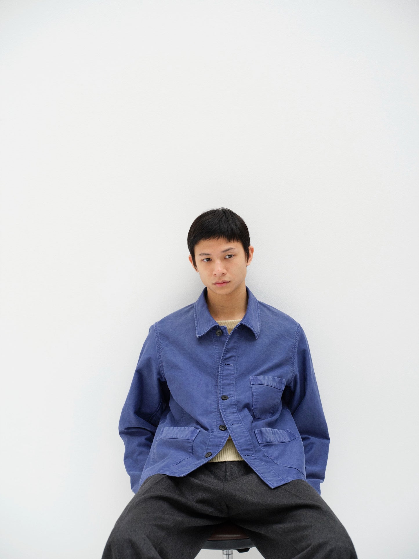 AURALEE 26AW GARMENT-DYED ORGANIC COTTON HEAVY MOLESKIN COVERALL
