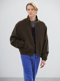 AURALEE 26AW BABY CAMEL FLANNEL ZIP BLOUSON