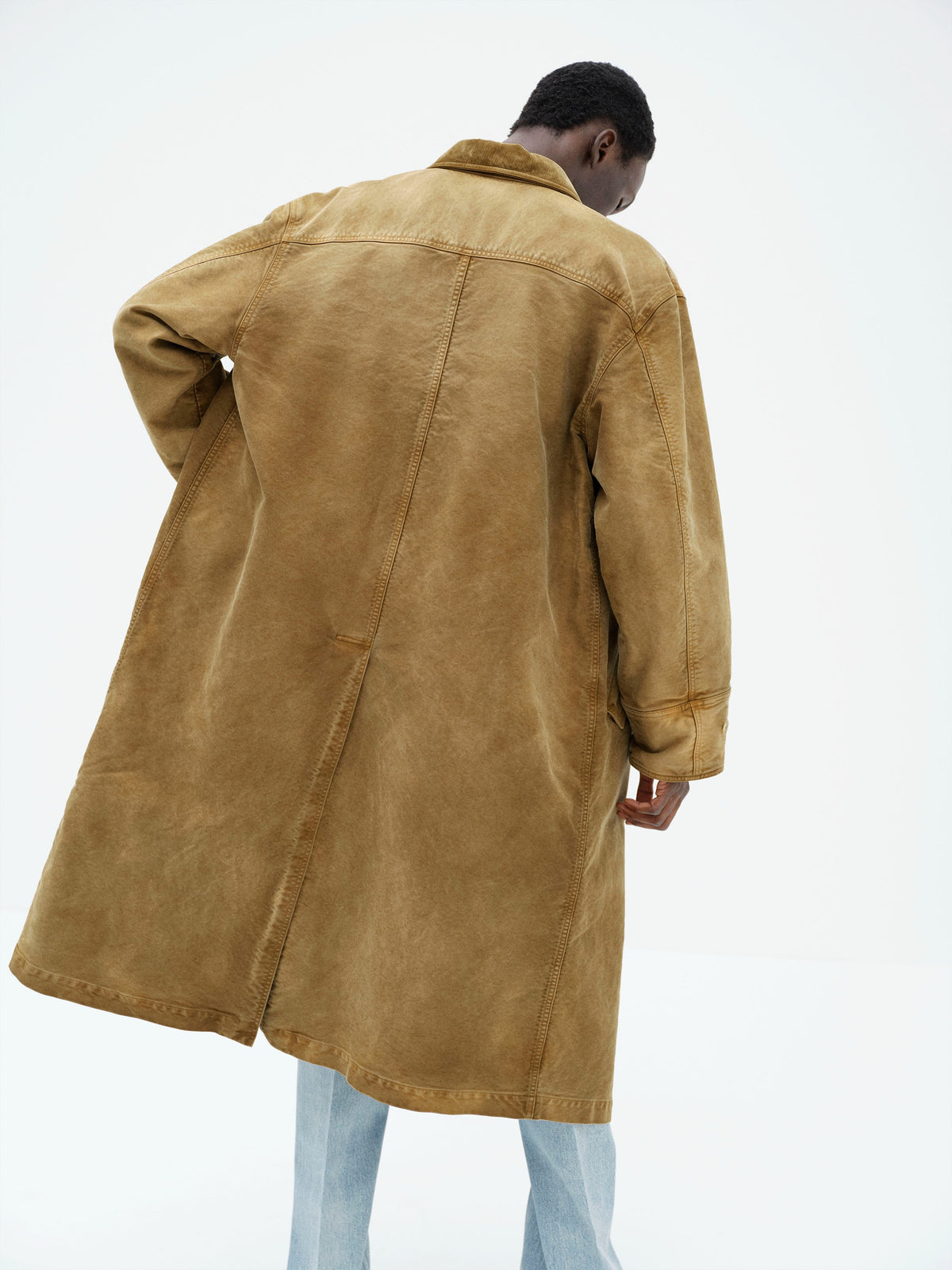 AURALEE 26AW GARMENT-DYED ORGANIC COTTON HEAVY MOLESKIN COAT