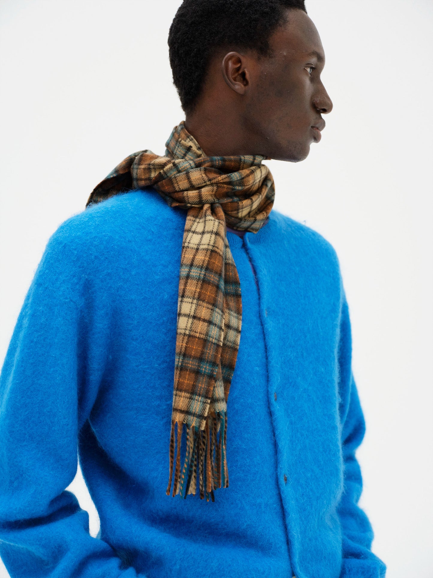 AURALEE 26AW CASHMERE CHECK LONG STOLE