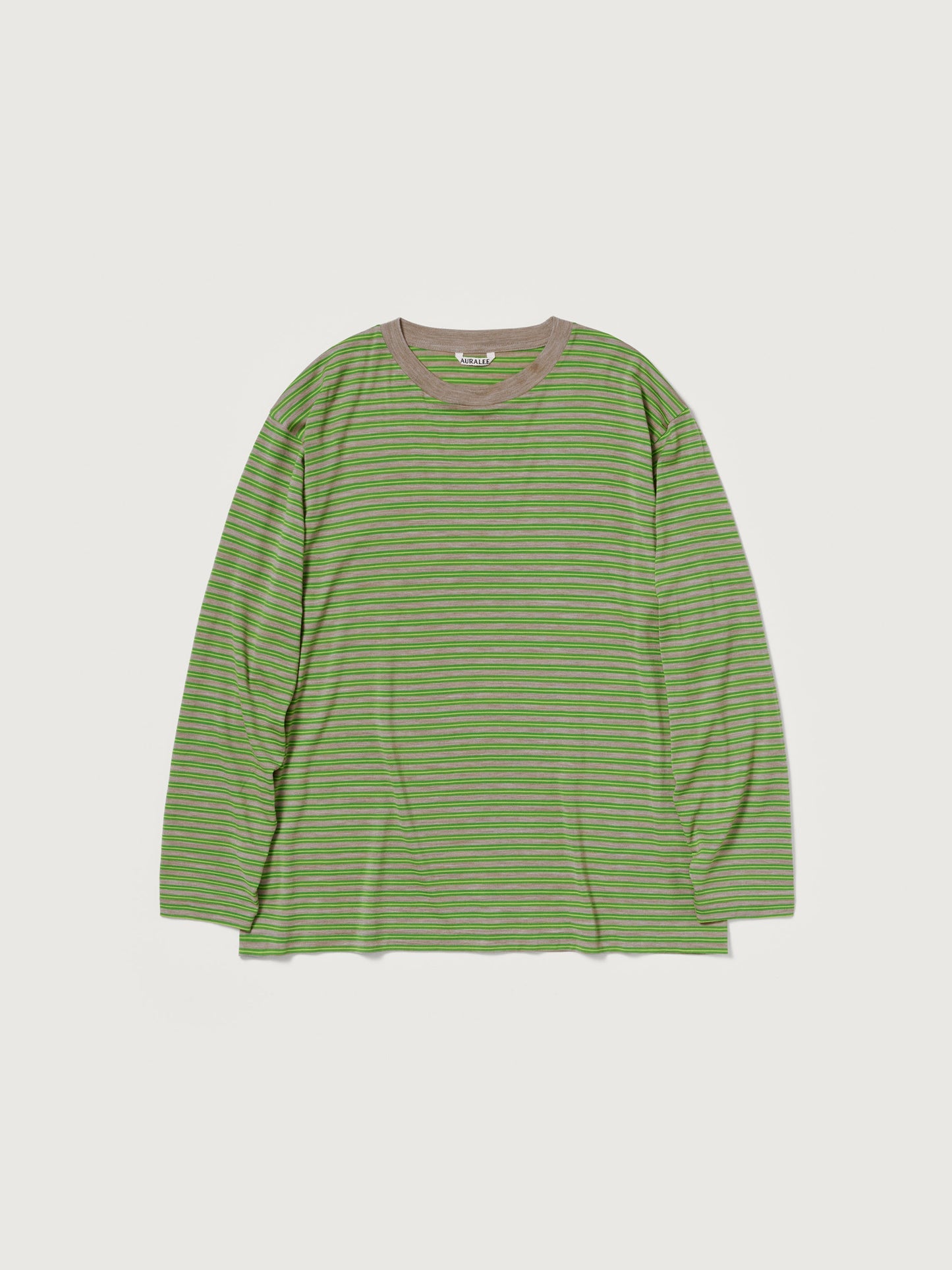 AURALEE 26AW SOFT SMOOTH WOOL STRIPE JERSEY L/S TEE