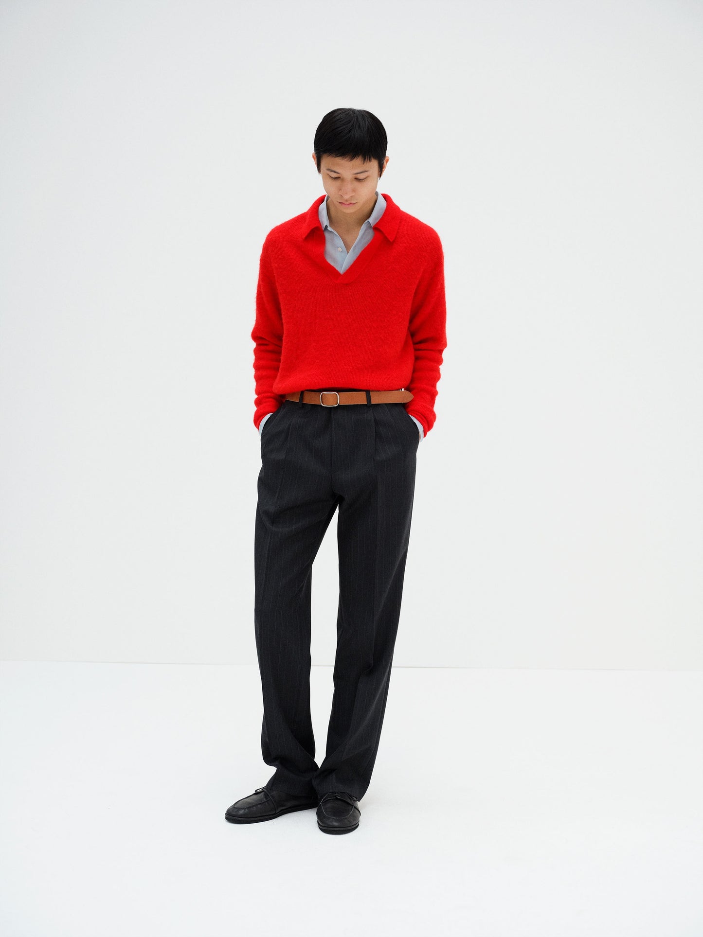 AURALEE 26AW BLUEFACED WOOL TWO-TUCK SLACKS