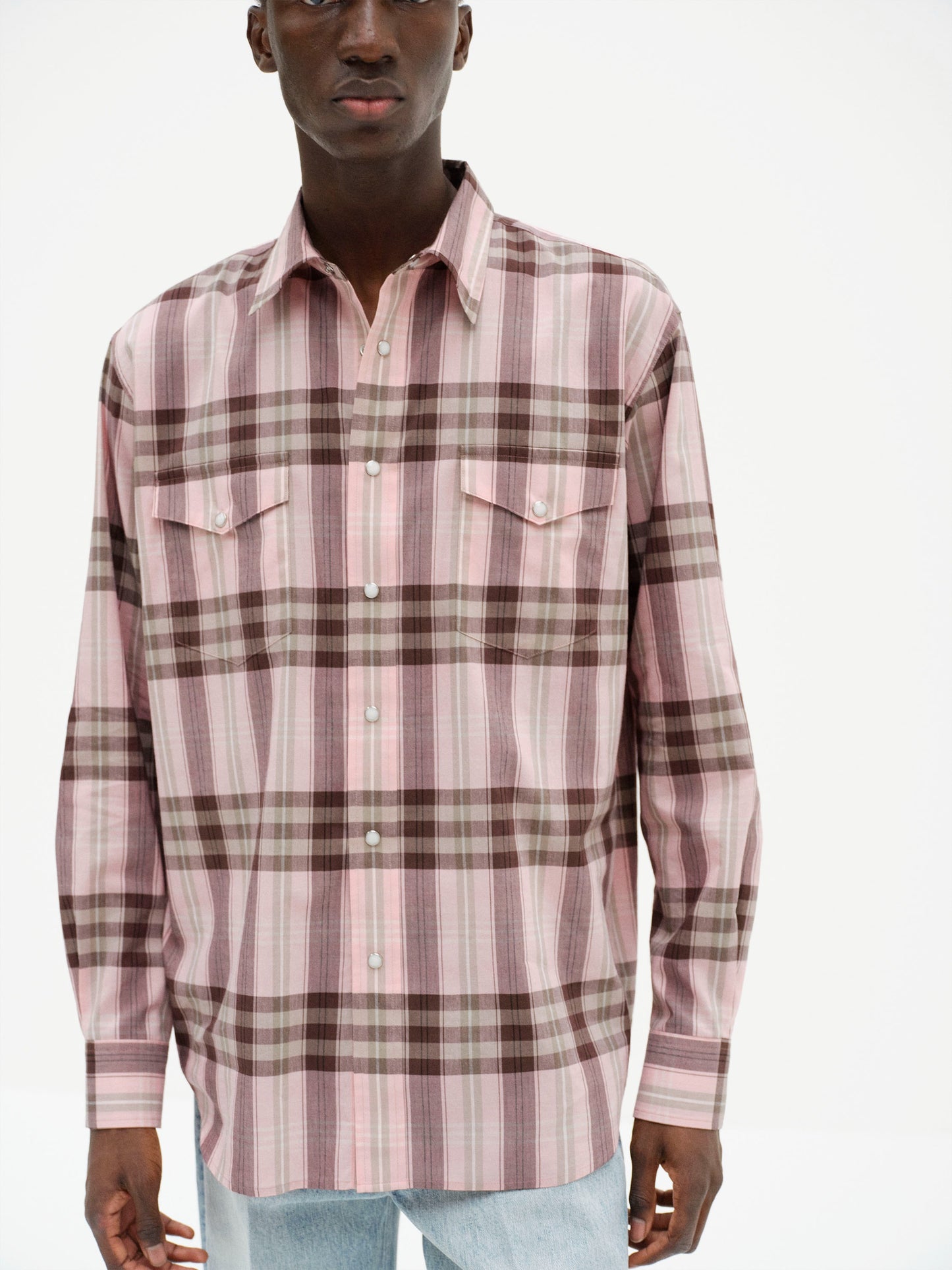 AURALEE 26AW HIGH TWIST COTTON SILK CHECK SHIRT