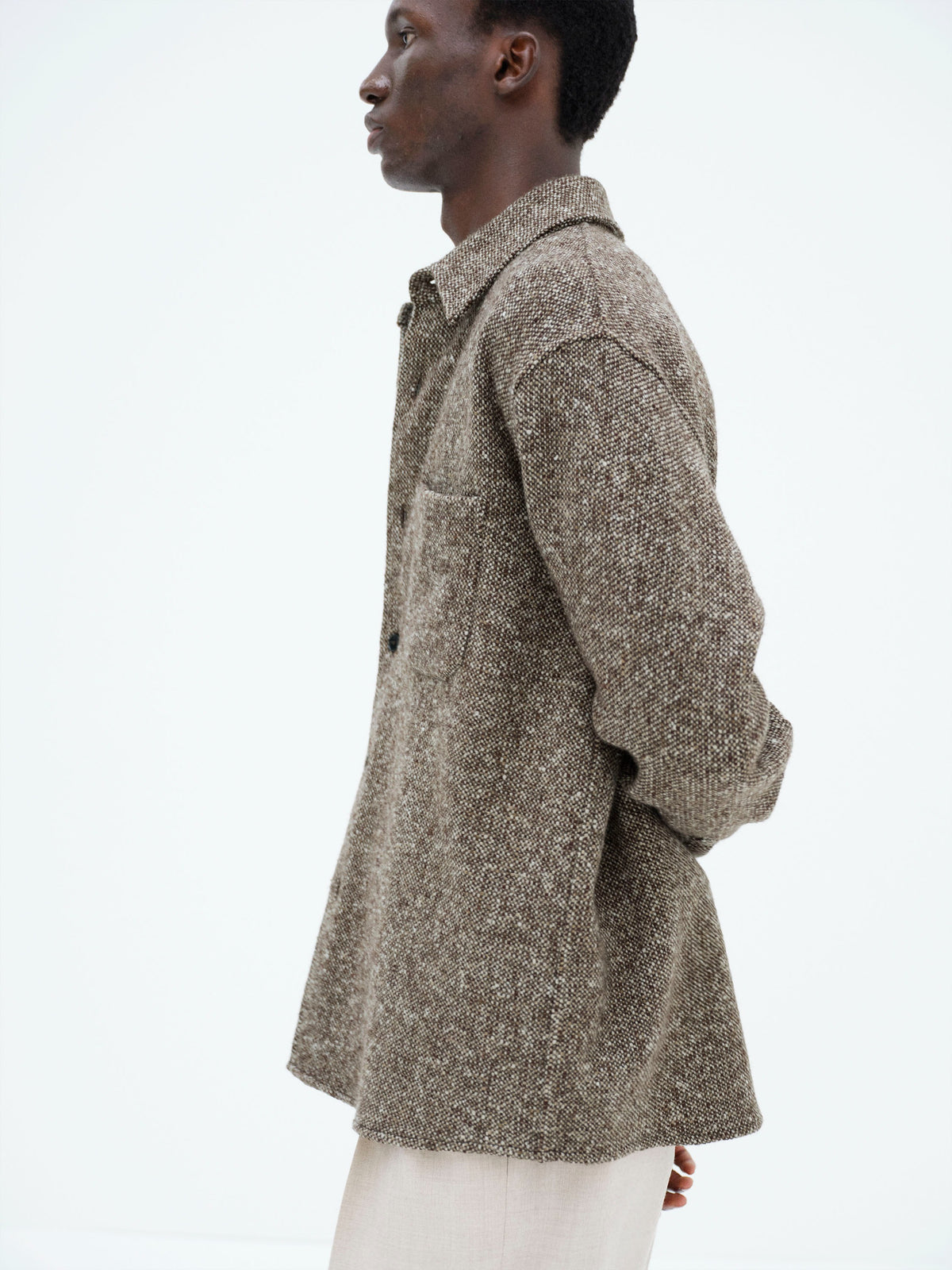 AURALEE 26AW HOMESPUN TWEED SHIRT BLOUSON