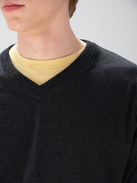 AURALEE 26AW HIGH TWIST WOOL KNIT V-NECK P/O