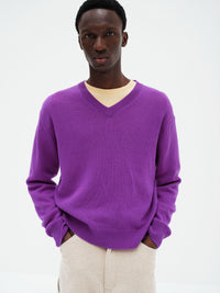 AURALEE 26AW LIGHT CASHMERE KNIT V-NECK P/O