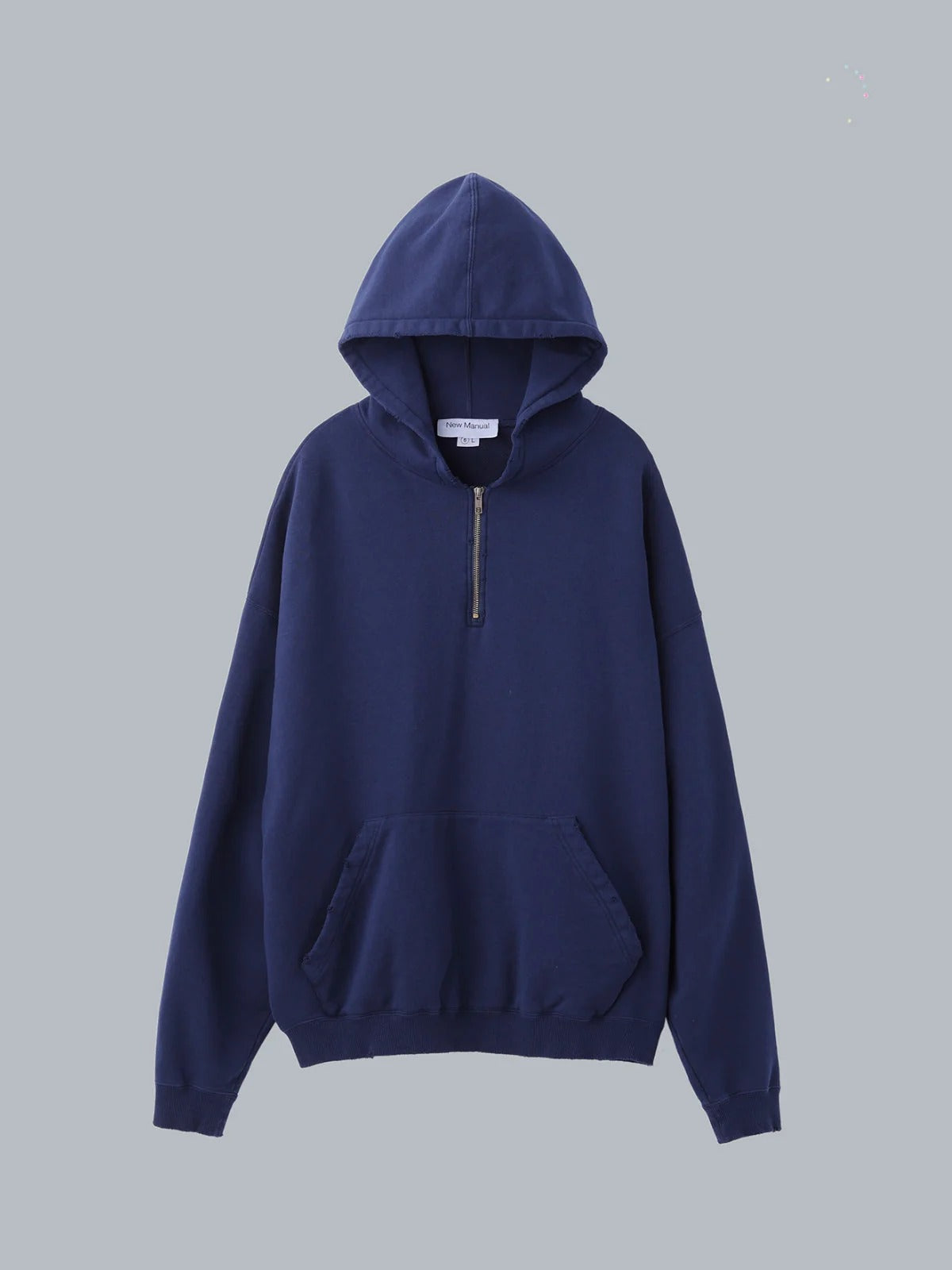 New Manual 26AW VINTAGE WASHED HALF ZIP HOODIE