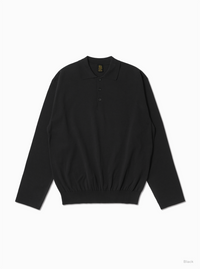 BATONER 26AW  BLOWSING POLO LONG SLEEVE T-SHIRT