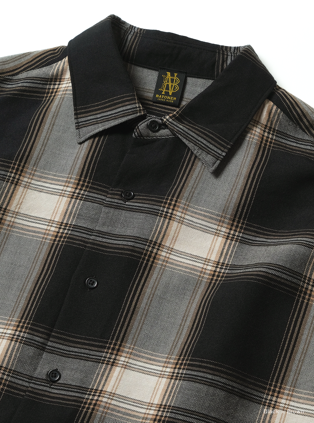 BATONER 26AW  OMBRE CHECK REGULAR COLLAR SHIRT