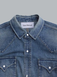 New Manual 26AW LV DENIM BIG WESTERN SHIRTS