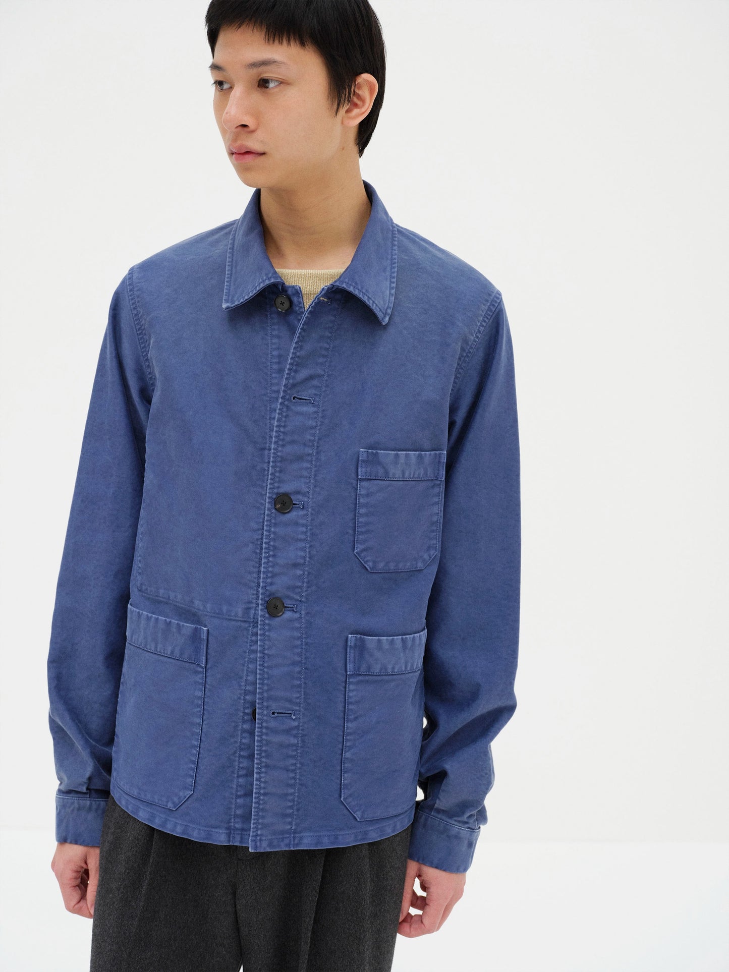 AURALEE 26AW GARMENT-DYED ORGANIC COTTON HEAVY MOLESKIN COVERALL