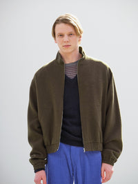 AURALEE 26AW BABY CAMEL FLANNEL ZIP BLOUSON