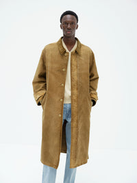 AURALEE 26AW GARMENT-DYED ORGANIC COTTON HEAVY MOLESKIN COAT