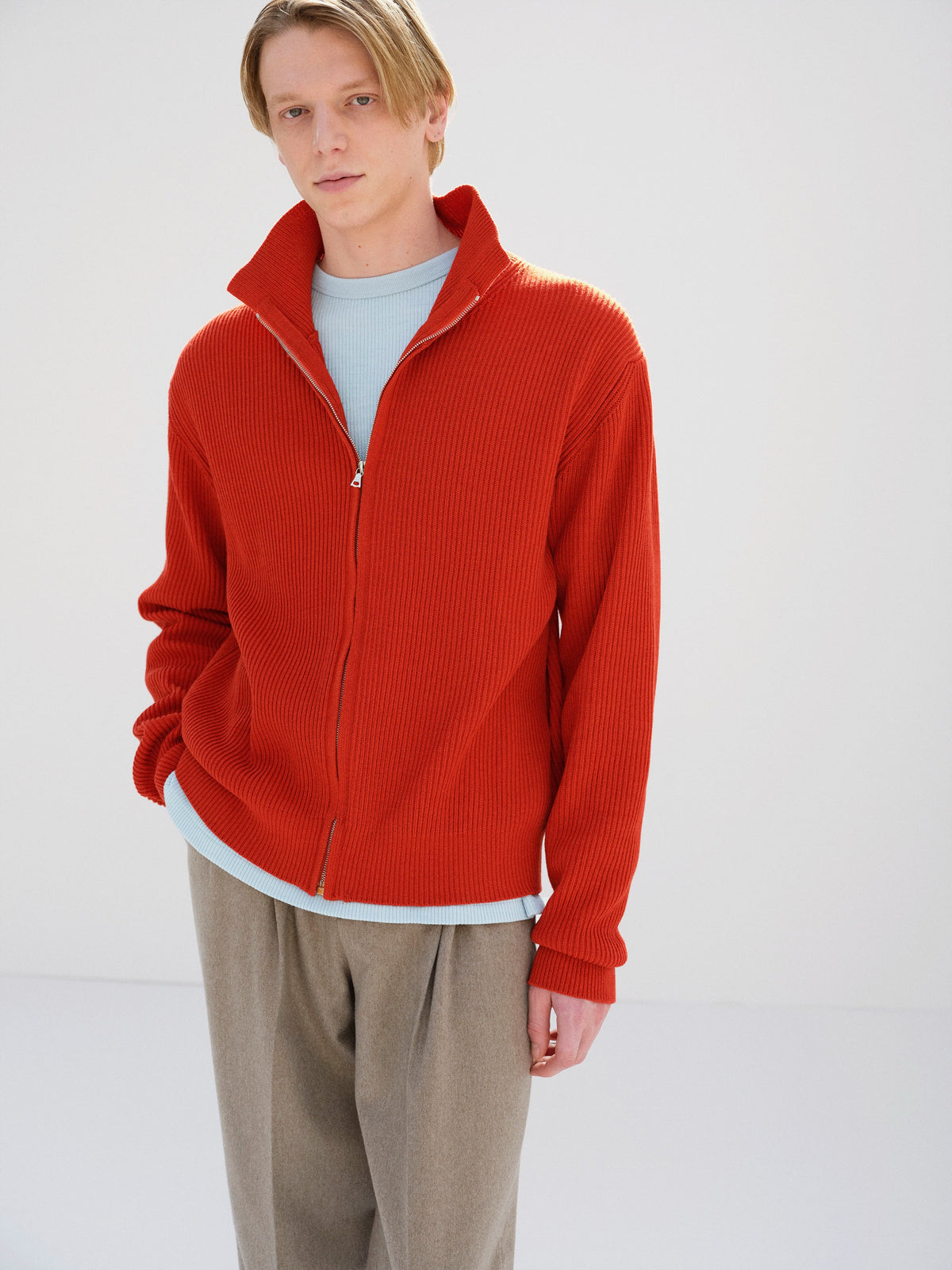AURALEE 26AW SUPER FINE WOOL RIB KNIT ZIP CARDIGAN