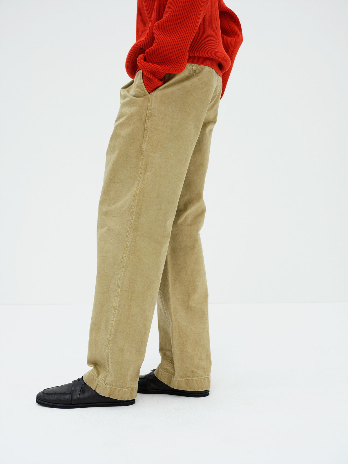 AURALEE 26AW GARMENT-DYED FINX CHINO ONE-TUCK WIDE PANTS