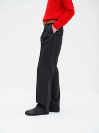 AURALEE 26AW BLUEFACED WOOL TWO-TUCK SLACKS