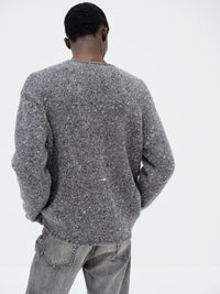 AURALEE 26AW LOW-GAUGE HOMESPUN TWEED KNIT P/O