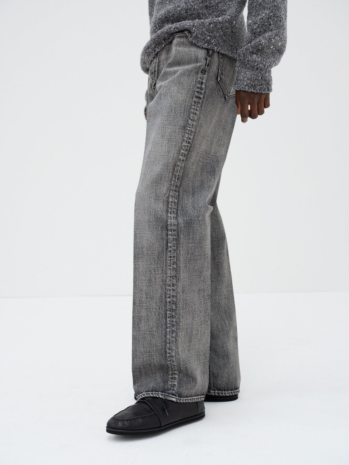 AURALEE 26AW FADED HEAVY DENIM CENTER-PLEATED PANTS