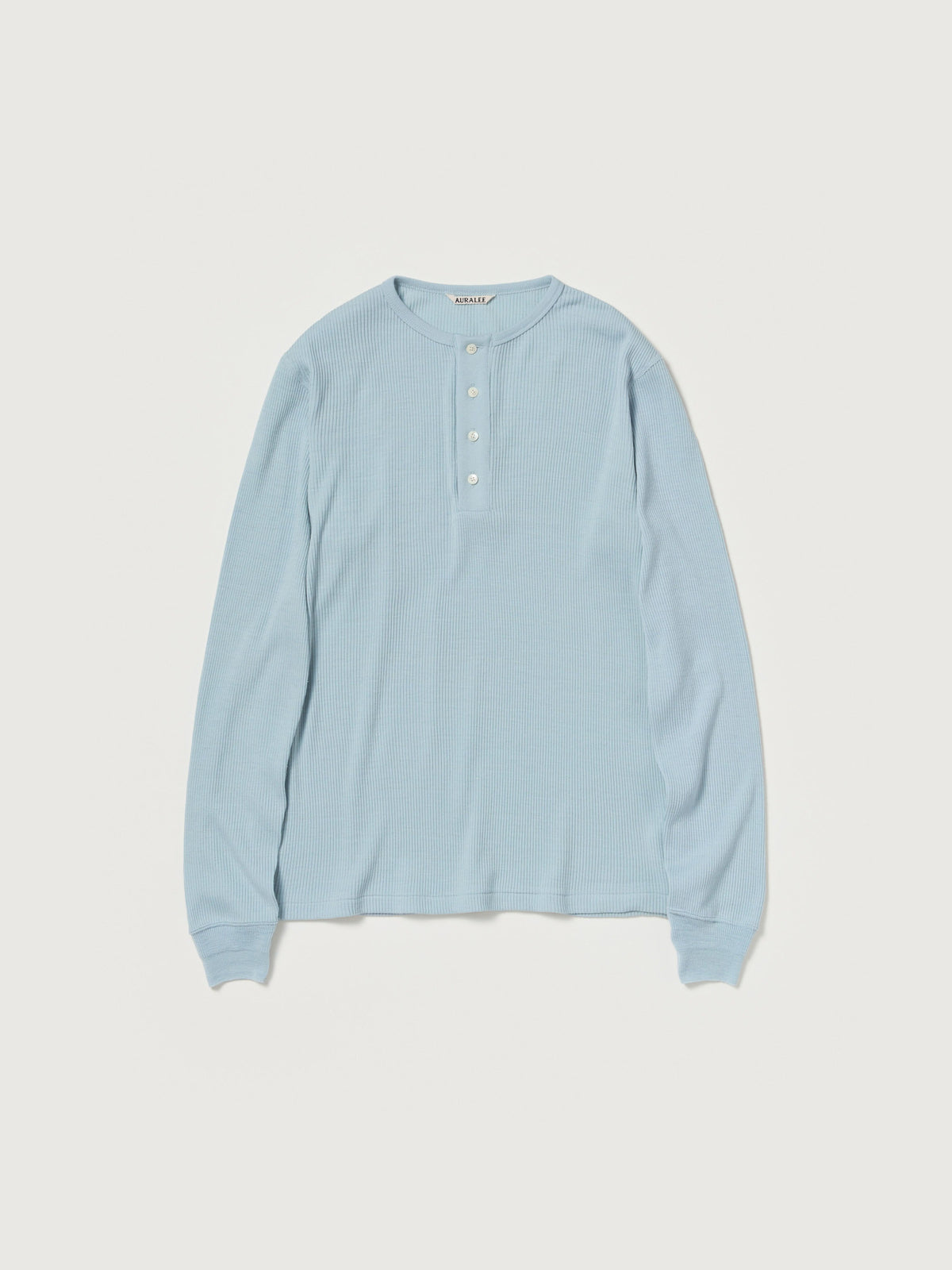 AURALEE 26AW WOOL SILK SOFT RIB HENLEY