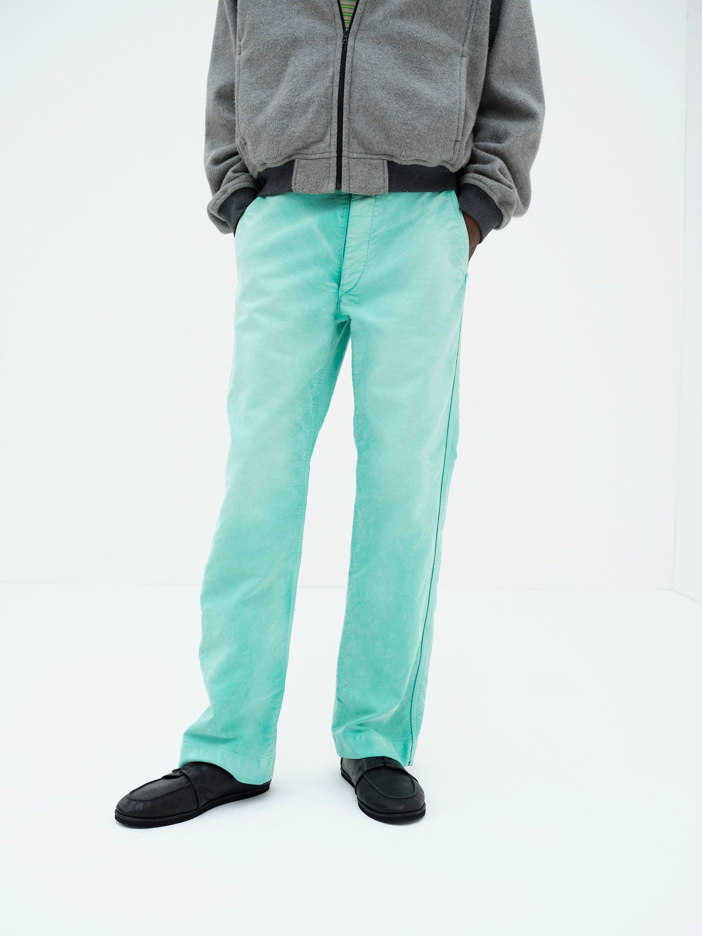 AURALEE 26AW GARMENT-DYED ORGANIC COTTON HEAVY MOLESKIN PANTS