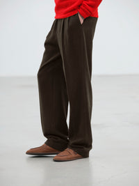 AURALEE 26AW BABY CAMEL FLANNEL TWO-TUCK SLACKS