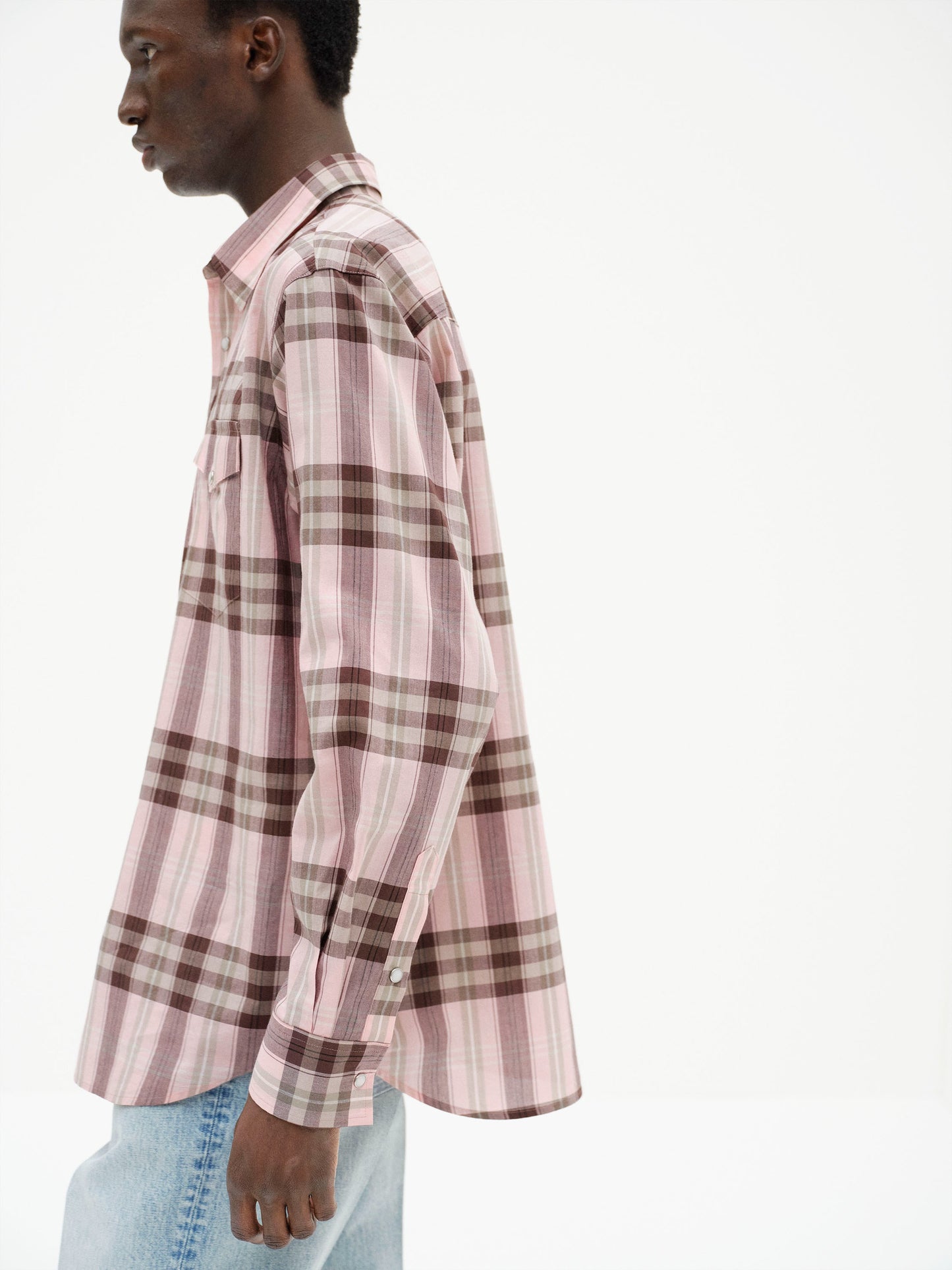 AURALEE 26AW HIGH TWIST COTTON SILK CHECK SHIRT