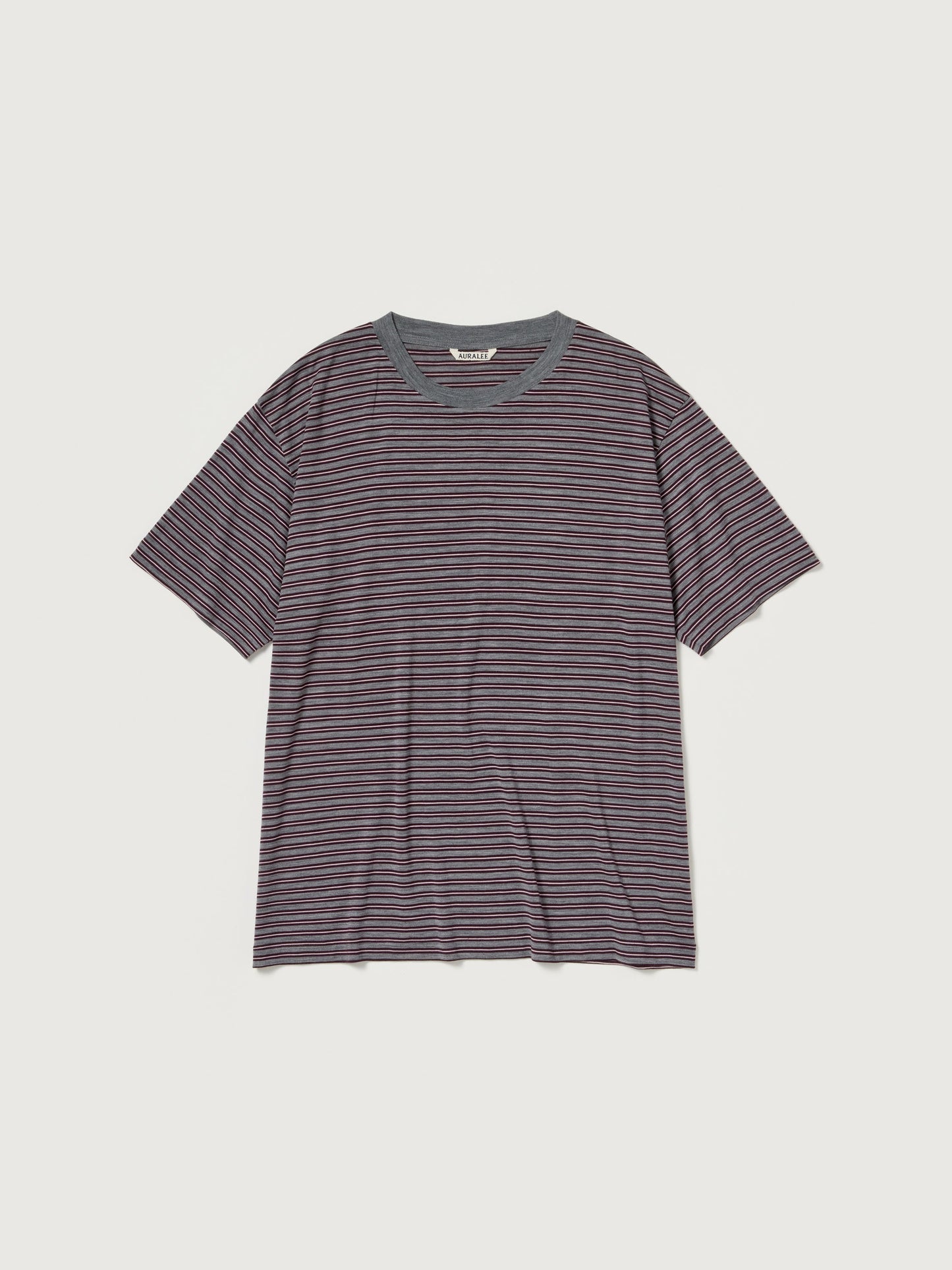 AURALEE 26AW SOFT SMOOTH WOOL STRIPE JERSEY TEE
