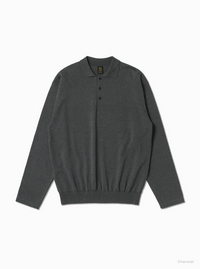 BATONER 26AW  BLOWSING POLO LONG SLEEVE T-SHIRT