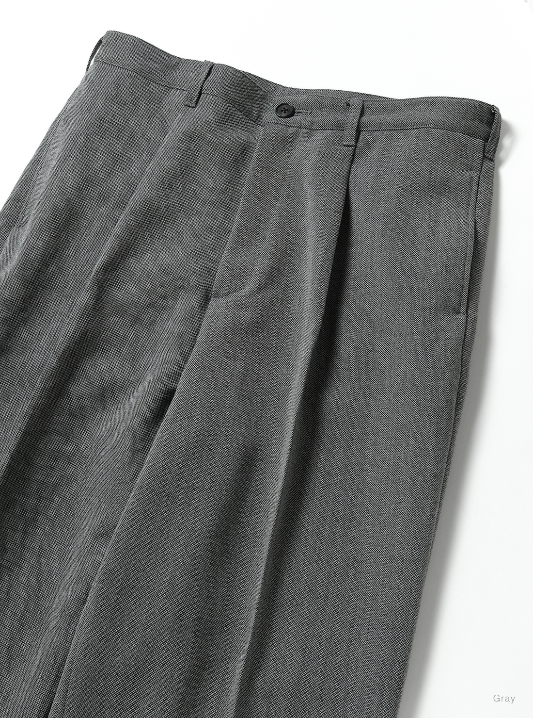 BATONER 26AW  TWEED WOOL ONE TUCK TROUSERS
