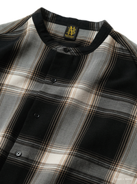 BATONER 26AW  OMBRE CHECK BAND COLLAR SHIRT