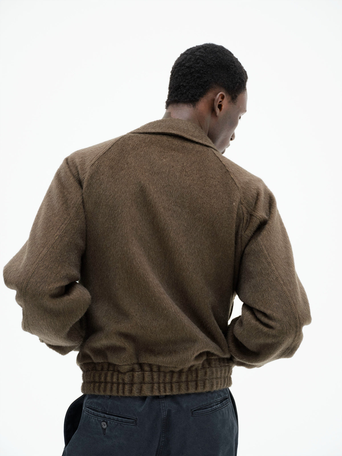 AURALEE 26AW HAIRY WOOL MOHAIR CHAMBRAY BLOUSON
