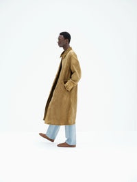 AURALEE 26AW GARMENT-DYED ORGANIC COTTON HEAVY MOLESKIN COAT