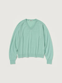 AURALEE 26AW HIGH GAUGE SOFT CASHMERE KNIT V-NECK P/O