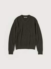 AURALEE 26AW SUPER FINE WOOL RIB KNIT V-NECK P/O