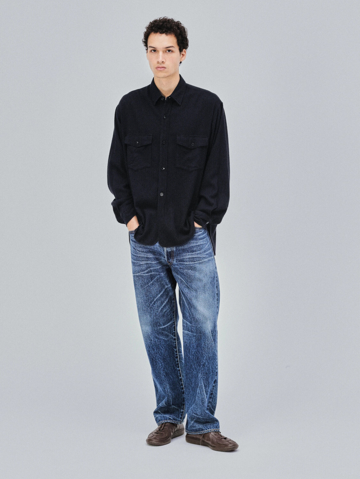 KAPTAIN SUNSHINE 26AW Silk Flannel 2Pockets Shirt