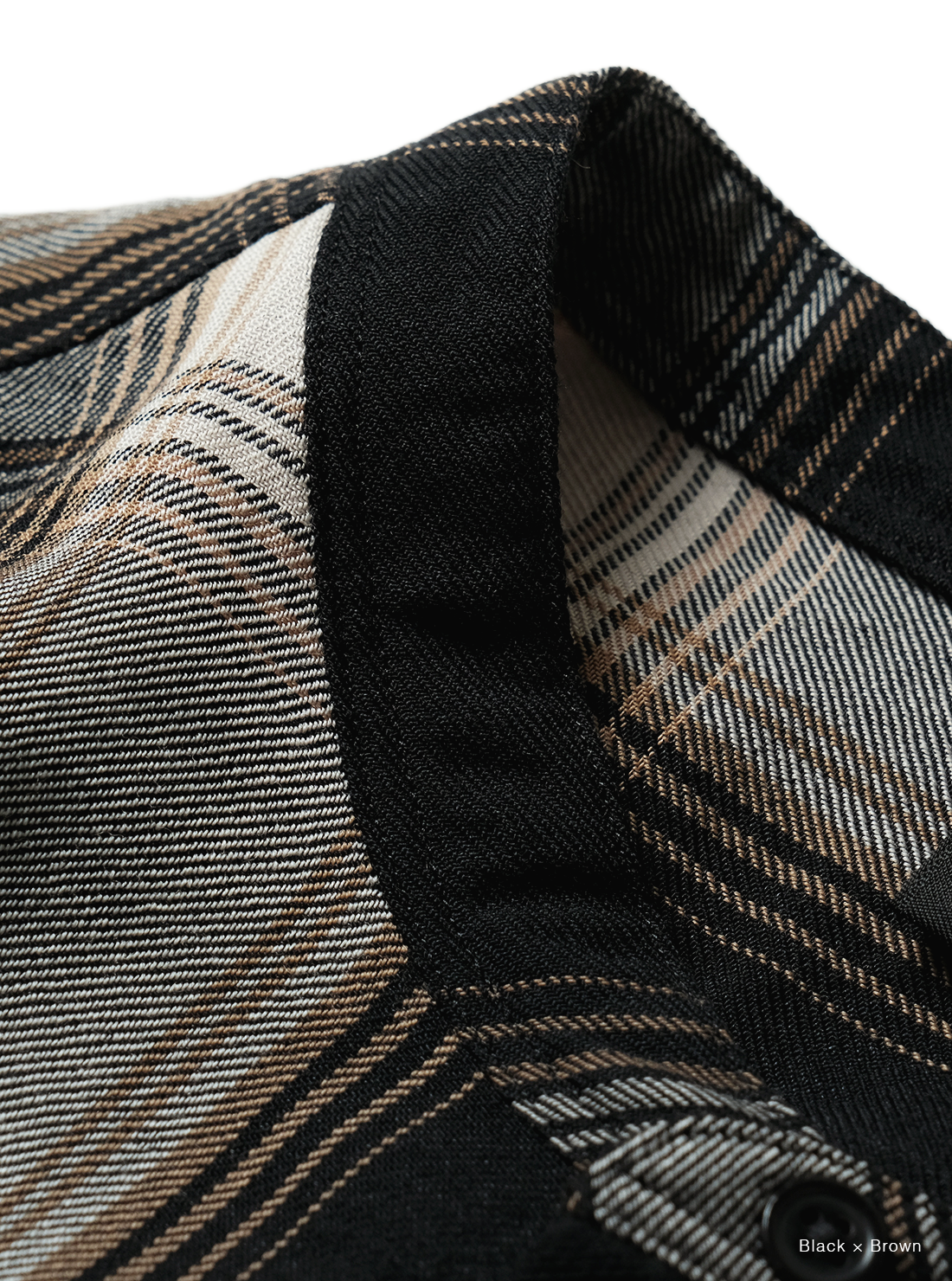 BATONER 26AW  OMBRE CHECK BAND COLLAR SHIRT