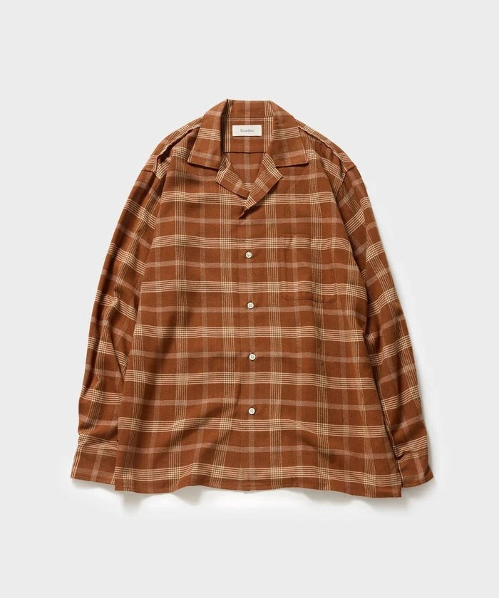 Ernie Palo 26AW Flannel Open Collar Shirt