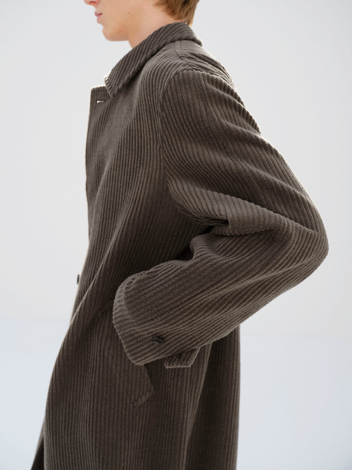 AURALEE 26AW WOOL CASHMERE CORDUROY SOUTIEN COLLAR COAT