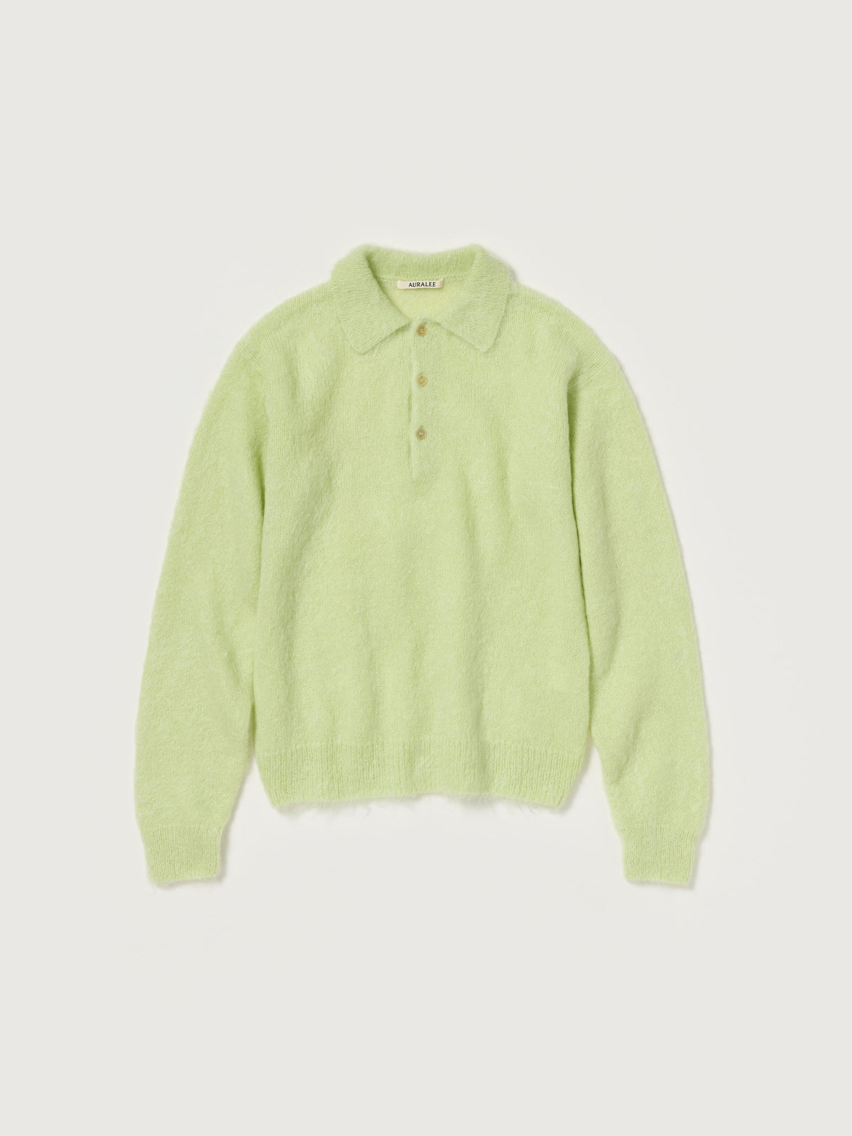 AURALEE 26AW BRUSHED SUPER KID MOHAIR KNIT POLO
