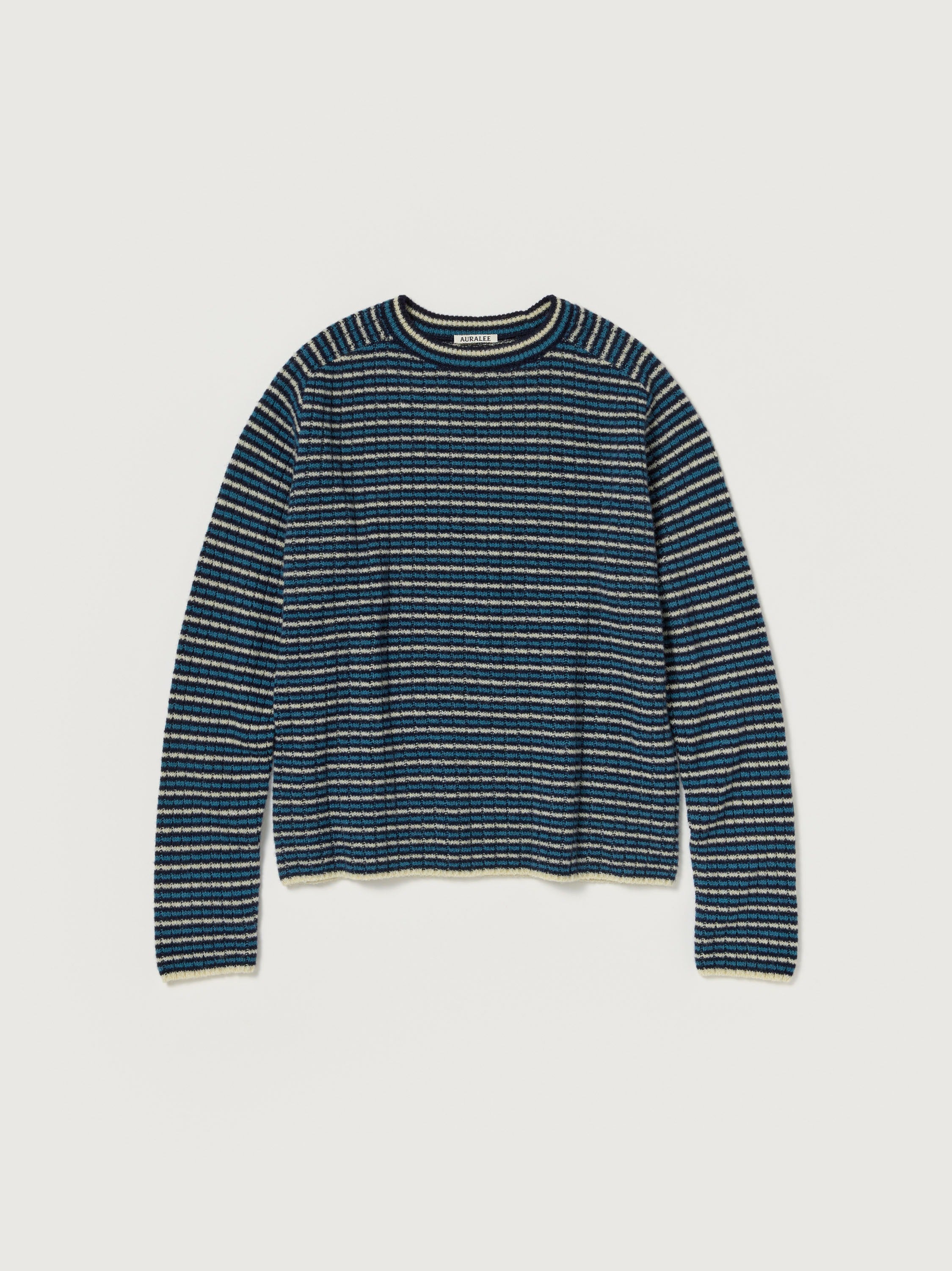 AURALEE 26AW SHETLAND WOOL CASHMERE RIB KNIT P/O