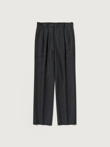 AURALEE 26AW BLUEFACED WOOL TWO-TUCK SLACKS