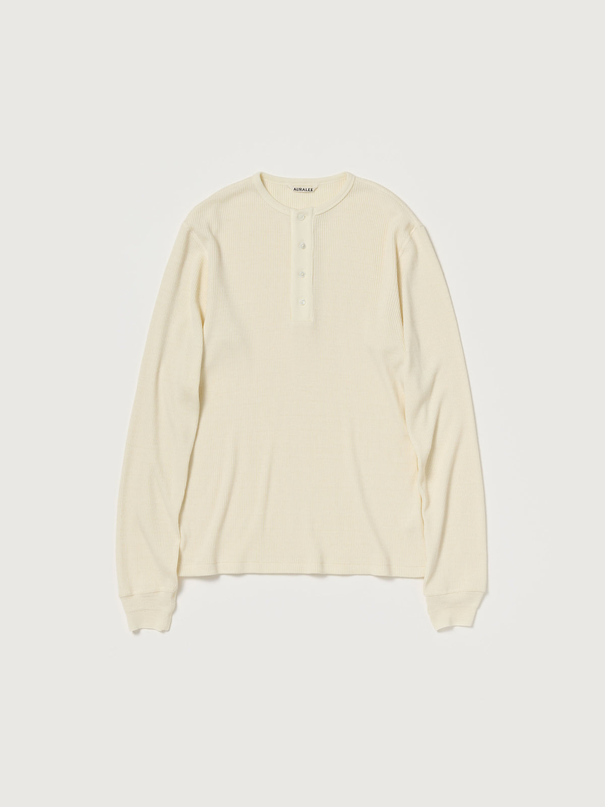 AURALEE 26AW WOOL SILK SOFT RIB HENLEY