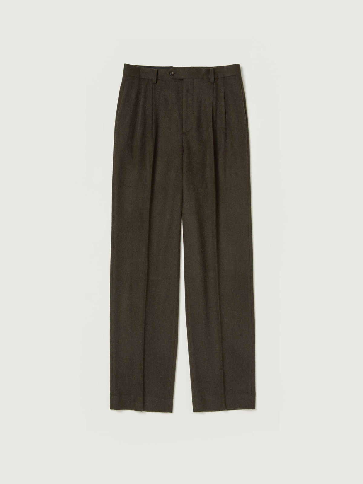 AURALEE 26AW BABY CAMEL FLANNEL TWO-TUCK SLACKS