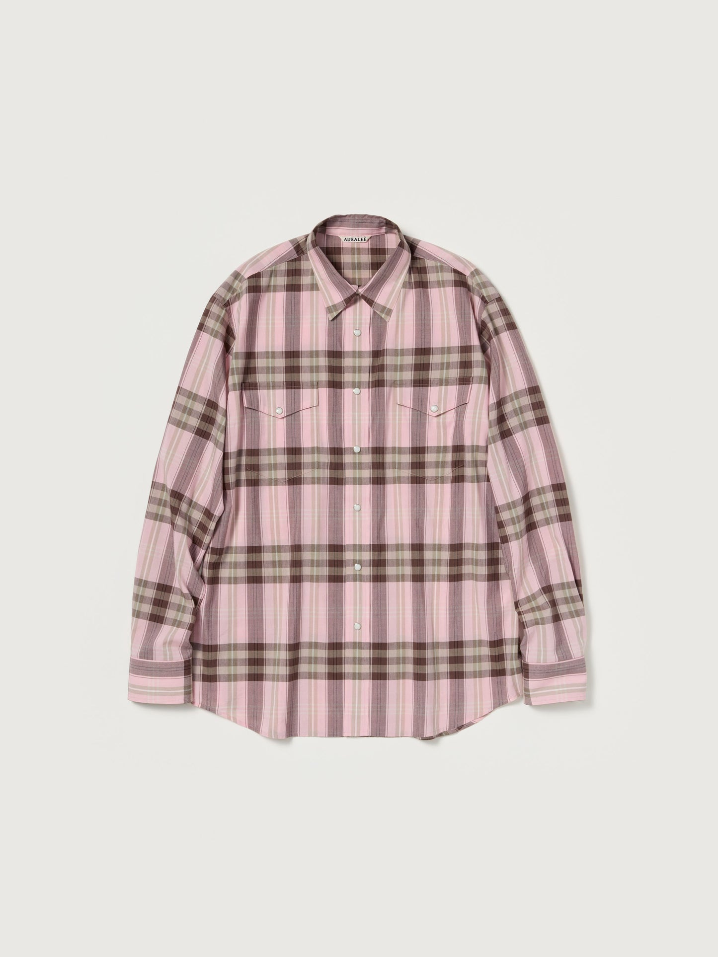 AURALEE 26AW HIGH TWIST COTTON SILK CHECK SHIRT