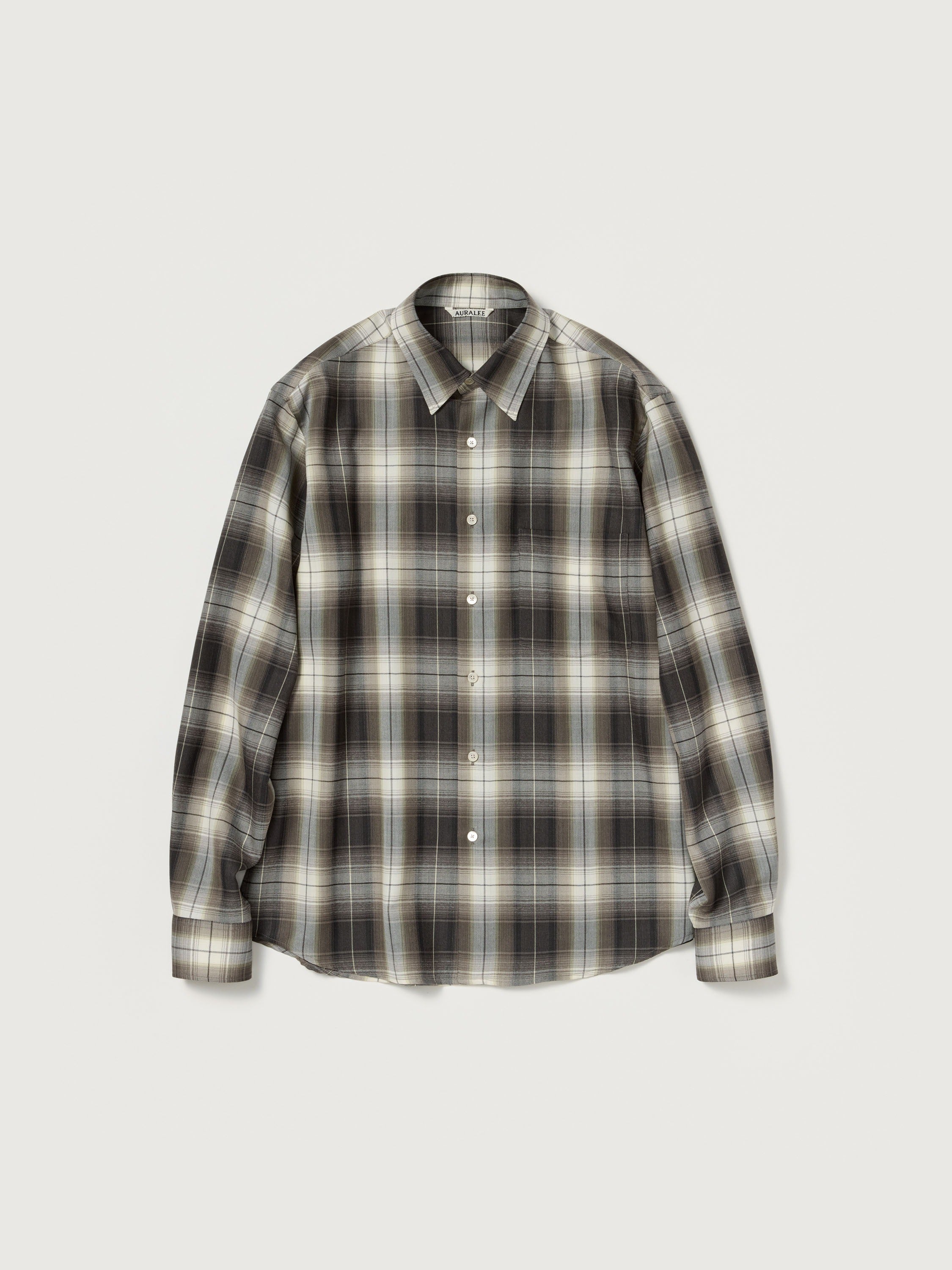 AURALEE 26AW SUPER LIGHT WOOL CHECK SHIRT